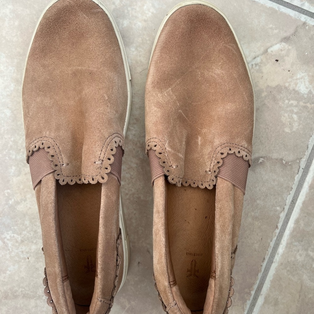 Frye Light Pink/Sand Suede Slip-On Shoes